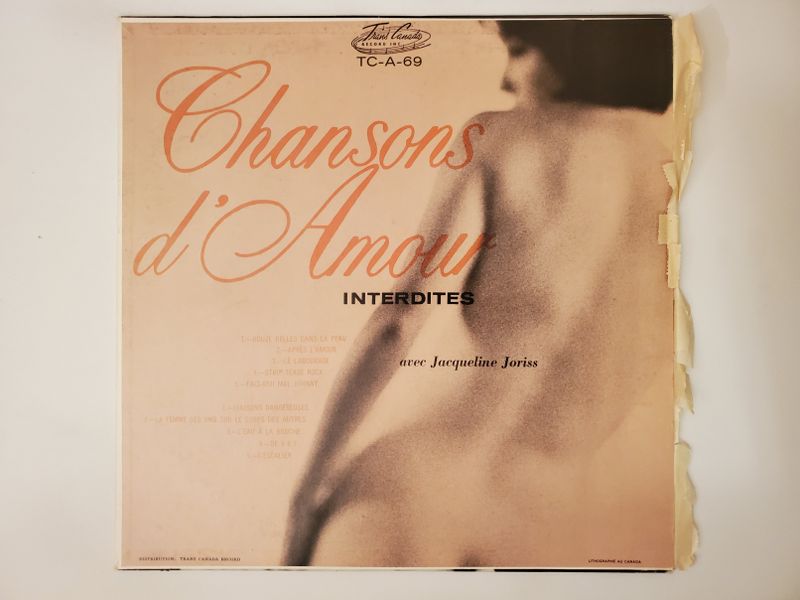 Jacqueline Joriss Chansons d'Amour Interdites vinyl record